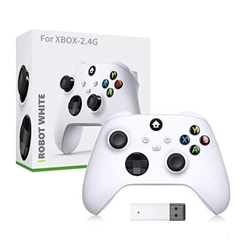 LiLiTok Gampad Controller für Xbox Serise X/S Wireless Controller, Anti-Rutsch Wippe Gaming Griff mit 2.4G Adpater für PC-Gaming-Zubehör (White) [video game] von LiLiTok