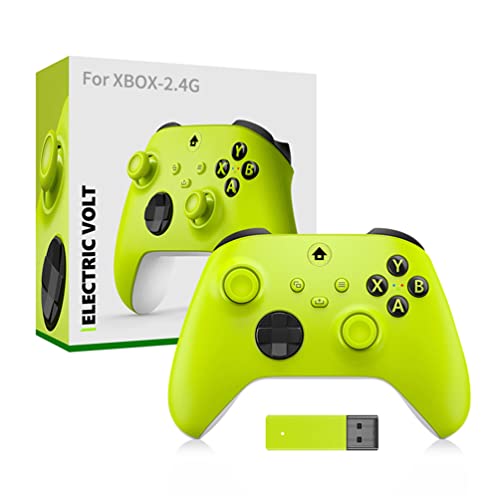 LiLiTok Gampad Controller für Xbox Serise X/S Wireless Controller, Anti-Rutsch Wippe Gaming Griff mit 2.4G Adpater für PC-Gaming-Zubehör (Yellow) [video game] von LiLiTok