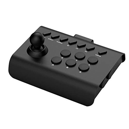 LiLiTok Kabellose Arcade Fight Stick, Street Fighter Arcade Kampf Joystick mit Turbo & Makro Kompatibel für Xbox / PS4 /PS3 / Switch/PC/Android iOS Phone (Schwarz) von LiLiTok