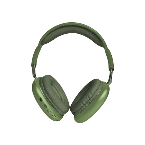 LiLiTok P9 Pro Max Kabellos Bluetooth Kopfhörer Over Ear, Stereo Musik Kopfhörer Gaming Headset - Unterstützt Mircoro TF für Laptop/Handy/PC (Grün) von LiLiTok