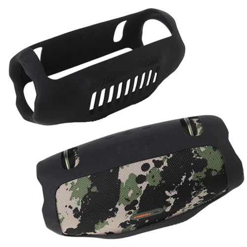 LiLiTok Silikonhülle für JBL Xtreme 4 Tragbarer Bluetooth-Lautsprecher, Schutzhülle, Weiche Haut Case Cover, Schutz für JBL Xtreme 4 Bluetooth-Lautsprecher Zubehör (nur Hülle) (Schwarz) von LiLiTok