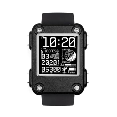 LiLiTok Watch 2.0 Plus ESP32 Programmierbare Smartwatch, Elektronische Open Source, Kalender und Alarm, 200x200 Pixel (Metallgehäuse) von LiLiTok
