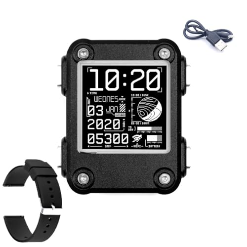 LiLiTok Watch 2.0PLUS ESP32 Programmierbare Open Source Elektronische Uhr Smart Wearable Armband Ink Screen Open Source Smartwatch (Metall-Gehäuse) von LiLiTok