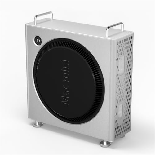 Metall-Gehäuse für Mac Mini M4/M4 Pro 2024 Schutzhüllen, Aluminium-Vertikalständer für Mac Mini Desktop Computer M4 Pro Cases Hülle staubdichtes Cover, Kühlkörper Halterung DIY Teil von LiLiTok