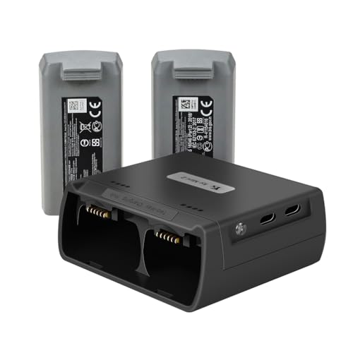 Mini 2/Mini SE Akku-Ladegerät, Zwei-Wege-Ladehub Drohnen-Akkus USB-Ladestation für DJI Mini 2/Mini SE/Mini 4K, Schnellladehub zum Laden von bis zu 2 Akkus, Drohnen-Zubehör von LiLiTok