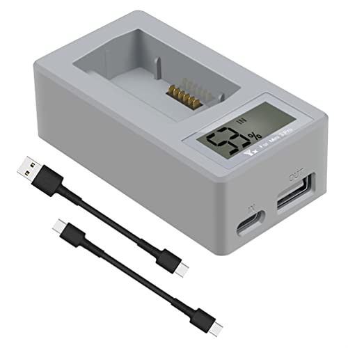 Mini 3 pro USB Ladegerät, Intelligentes Ladegerät Kompatibel für DJI MINI3 pro, Drohnen-Akku-Ladegerät mit USB-A und USB-C Kabel von LiLiTok