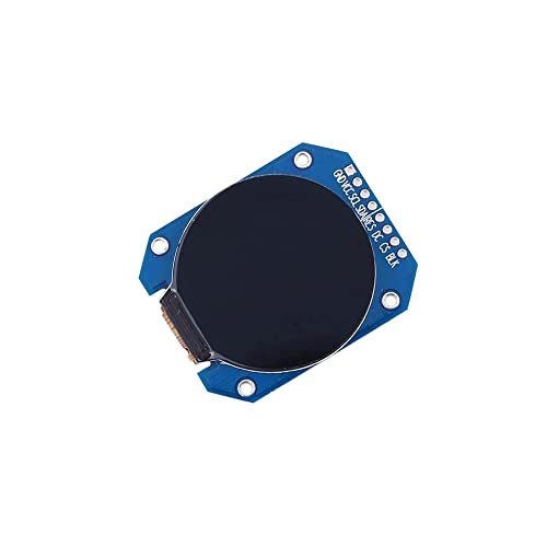 N+B Rundes TFT LCD Display, 1,28 Zoll Display Breakout Rund LCD mit HD Auflösung 240 x 240 GC9A01 Treiber, 4 Draht SPI Schnittstellenadapterplatine Mikrocontroller (Blue) von LiLiTok
