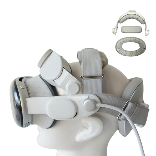 Oberes Verstellbares Bandteil für Vision Pro Kopfband, Rückseite des Kopfriemen Schutzpolster reduziert Stress Kopfband Strap für Vision Pro VR Zubehör von LiLiTok