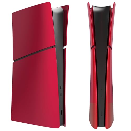 P5 Slim Schutzhülle Faceplates, Ersatzplatte Shell Haut Staubdicht ABS Case Skin Hülle für PS5 Slim Zubehör 2023 Console Faceplates (Digital Version Rot) von LiLiTok