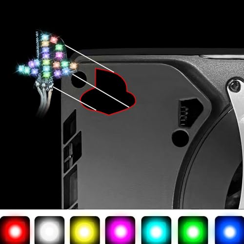 RGB-Logo-LED für PS5 Slim Konsole, 7 Farben 24 Effekte Beleuchtete Logo-LED-Licht Dekoration für PS5 Slim Disc & Digitales Zubehör von LiLiTok