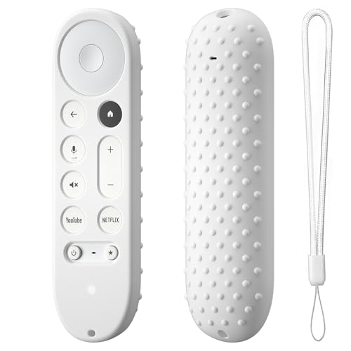 Schutzhülle für Google TV Streamer 4K Remote Cover 2024 Silikon Schutzhülle, Fernsteuerung Case Ersatz für Google GY3LE Fernsteuerung Schutzhülle mit Lanyard (Weiß) von LiLiTok