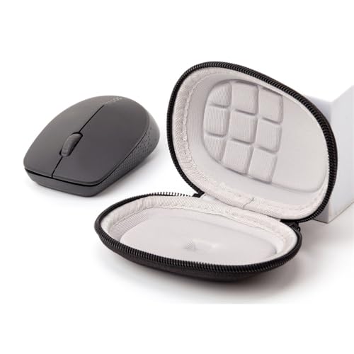 LiLiTok Schutzhülle für Logitech MX Anywhere 1 2 3 GEN 2S, Wasserdicht, Staubdicht, 360-Grad-Reißverschluss, Handschlaufe und Schnalle Design, Maus Case, Tüte, Schwarz, Reise, Outdoor-Aktivitäten von LiLiTok