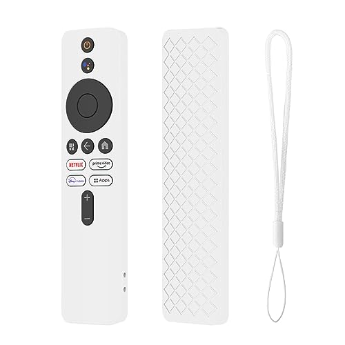 Schutzhülle für Xiaomi Mi TV Box S 2nd Gen Remote Fernbedienung Silikonhülle, Stoßfeste Schutzhülle für Mi TV Stick Fernbedienung Ersatzhülle (White) von LiLiTok