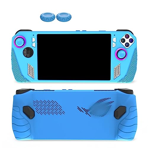 Silikonhülle für Asus Rog Ally Handheld Schutzhülle mit Tastenkappen, Soft Skin Protector für Rog Ally Spielkonsole Voller Schutz (Blau) von LiLiTok