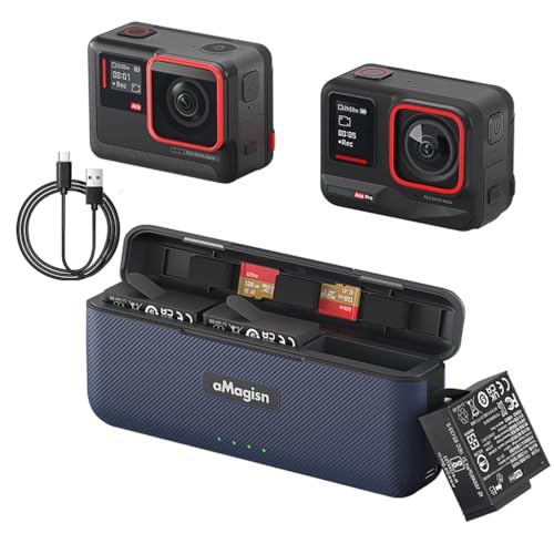 Tragbare Akku-Ladebox für 360 Ace Pro/Ace, Akku-Schnellladestation mitTyp-C-Kabel, SD-Karten-Speicherbox für Ace Pro/Ace Ladegerät Action-Kamera-Zubehör von LiLiTok