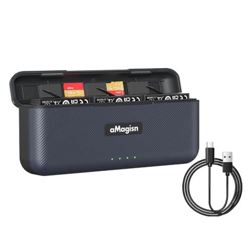 Tragbares Schnellladegerät für Insta360 Ace Pro/Ace 3-Batterien Ladestation, Ace Pro Akku-Ladehub SD-Karten-Speicherbox Action-Kamera Zubehör Tragbares Schnellladegerät für Insta360 Ace Pro/Ace 3-Batterien Ladestation, Ace Pro Akku-Ladehub SD-Karten-Speicherbox Action-Kamera Zubehör von LiLiTok