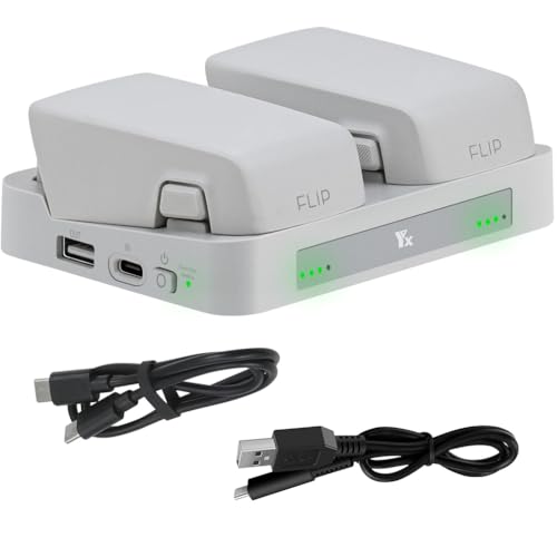 Zwei-Wege-Ladehub für DJI Flip, Schnellladegerät Digital Battery Manager Ladestation, Zwei Akkus Nacheinander Aufladen, Drohnen-Zubehör (ohne Akku Zwei-Wege-Ladehub für DJI Flip, Schnellladegerät Digital Battery Manager Ladestation, Zwei Akkus Nacheinander Aufladen, Drohnen-Zubehör (ohne Akku von LiLiTok