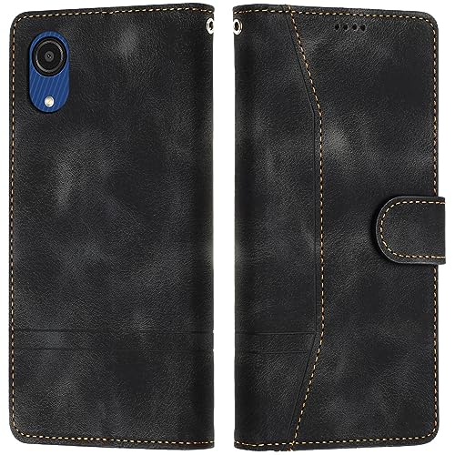 LiLuLa Kompatibel mit Samsung Galaxy A03 Core Hülle, Handyhülle Samsung A03 Core, Galaxy A03 Core Hülle Klappbar Leder Flip Wallet Case Schutzhülle Klapphülle für Samsung A03 Core Hülle (Schwarz) von LiLuLa