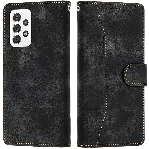 LiLuLa Kompatibel mit Samsung Galaxy A33 5G Hülle, Handyhülle Samsung A33 5G, Galaxy A33 5G Hülle Klappbar Leder Flip Wallet Case Schutzhülle Klapphülle für Samsung A33 5G Hülle Holster (Schwarz) von LiLuLa