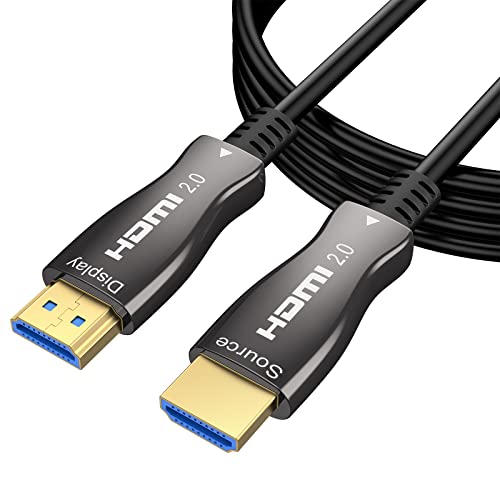 LiNKFOR HDMI 2.0 Glasfaser Kabel -15m, HDMI 4k Kabel, 4K @ 60 Hz, YUV 4: 4: 4, HDCP2.2, unterstützt Hochgeschwindigkeit 18 Gbit/s, 3D, Dolby TrueHD, ARC, für TV Laptop PS3 PS4 Projektor Computer von LiNKFOR