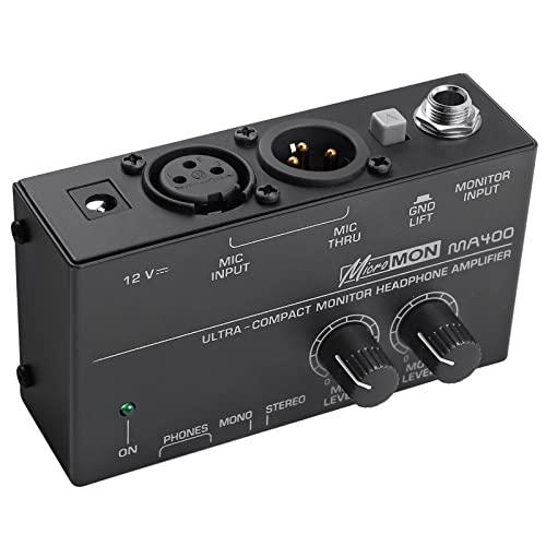 LiNKFOR Kopfhörerverstärker Audio-Komponenten-Verstärker MA400 Ultrakompakter Kopfhörerverstärker für XLR Mikrofone und Audiosignale von LiNKFOR