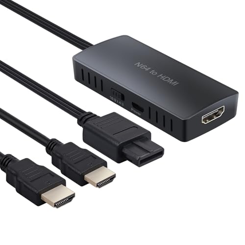 N64 zu HDMI Konverter LiNKFOR N64 zu HDMI Kabel 1080P HD Einstellbares Videoverhältnis für N64 SNES GC, kompatibel mit N64 GC SNES von LiNKFOR