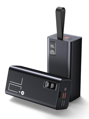Liahomco Power Bank 70000mAh, große powerbank, Externer Handyakku PD 30W& QC 3.0 Schnell Aufladende Powerbank, USB C 5 Ausgängen & 2 Eingängen Tragbares Ladegerät für iPhone,Camping, Outdoor von Liahomco