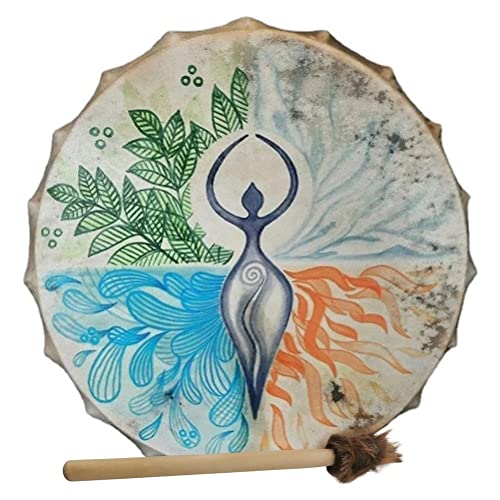 Shaman Drum Tree of Life Siberian Drum Spirit Music Handmade Shamanic Drum with Drumstick For Meditation von Liakai