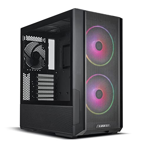 LIAN LI LANCOOL 216 Gaming PC Gehäuse Schwarz - E-ATX Gehäuse - Gaming PC Case - PC-Gehäuse RGB - Gaming Gehäuse mit 2X RGB Lüfter 160mm - Computer Case Midi Tower von Lian Li