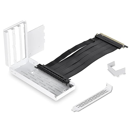 LIANLI O11DE-1W Vertikaler Grafikkartenhalter für O11 Dynamic EVO weiß, PCI-E 4.0 Riser Kabel im Lieferumfang enthalten - O11DE-1W von Lian Li