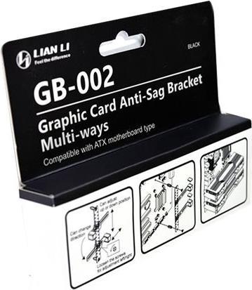 Lian Li GB-002 - Universal - Grafikkartenhalter - Stahl - Schwarz - 2 Stück(e) - 128,4 mm (GB 002) von Lian Li