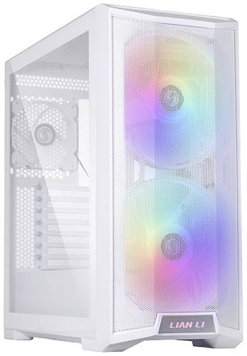 Lian Li LANCOOL 215 Midi-Tower Gehäuse, Gaming-Gehäuse Weiß 2 Vorinstallierte LED Lüfter, 1 vori Lian Li LANCOOL 215 Midi-Tower Gehäuse, Gaming-Gehäuse Weiß 2 Vorinstallierte LED Lüfter, 1 vori von Lian Li