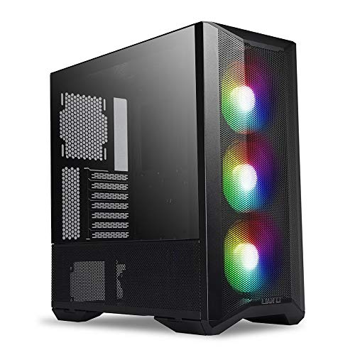 Lian Li LANCOOL II Mesh C RGB Midi-Tower PC-Gehäuse, Gaming-Gehäuse Schwarz 3 Vorinstallierte LED von Lian Li