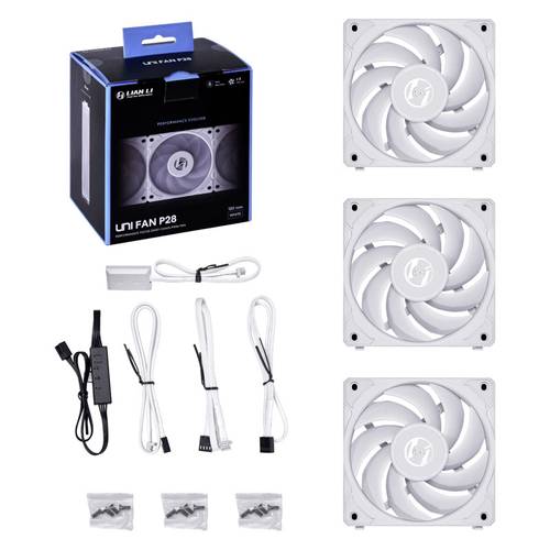 Lian Li Li UNI FAN P28 PC-Gehäuse-Lüfter Weiß (B x H x T) 120 x 120 x 28mm von Lian Li
