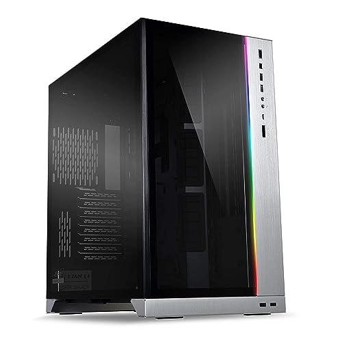 Lian Li O11Dynamic XL (ROG Certified) E-ATX Dual Chamber Desktop Gehäuse Midi-Tower, Gaming PC Gehäuse mit Seitenteil und Front aus Tempered Glass, Vertikale Grafikkartenmontage, 285 x 513 x 471 mm von Lian Li