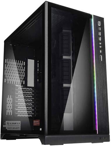 Lian Li O11Dynamic XL Midi-Tower Gaming-Gehäuse Schwarz Integrierte Beleuchtung, Seitenfenster, Sta von Lian Li