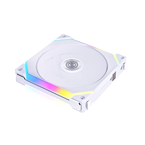 Lian Li PC Lüfter 140mm UNI FAN SL140 V2 RGB PWM - PC Fan - L-Connect 3-Software - 32 RGB-LEDs - Gehäuse Lüfter - RGB Lüfter 140mm - Gehäuselüfter 140mm - Lüfter PC - PC Lüfter RGB - Weiß von Lian Li