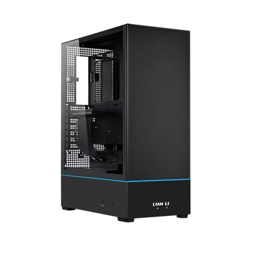 Lian Li SUP-01X PC-Gehäuse, Triple Cooling Chamber Design, 400mm GPU-Freiraum, unterstützt Radiatoren bis zu 360mm, DREI vorinstallierte 120mm Lüfter, Stahl, gehärtetes Glas, Schwarz von Lian Li