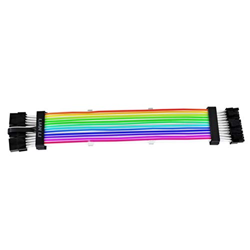 Lian Li Strimer Plus Triple PCIe Kabel 8 Pin Verlängerung zur Stromversorgung der Grafikkarte Gaming mit Adressierbare RGB - 30cm Grafikkarten-Stromversorgung Verlängerungskabel von Lian Li