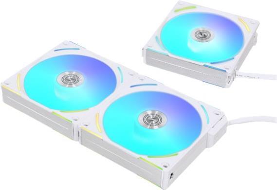 Lian Li UNI FAN AL120 V2 ARGB PWM Lüfter, 3er Pack inkl. Controller - 120mm, weiß (UF-AL120V2-3W) von Lian Li