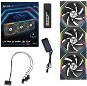 Lian Li UNI FAN SL Wireless ARGB PWM Lüfter 3er-Pack inkl. Controller - Reverse Blade 120 (12RSL1W3B) von Lian Li