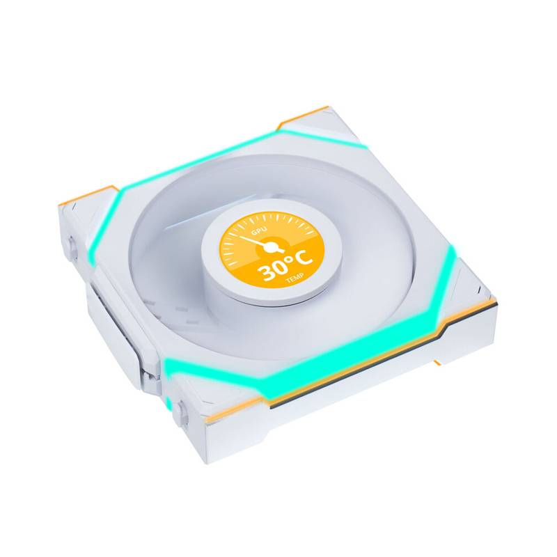 Lian Li UNI FAN SL Wireless LCD 120 ARGB Reverse Blade White | Gehäuselüfter von Lian Li