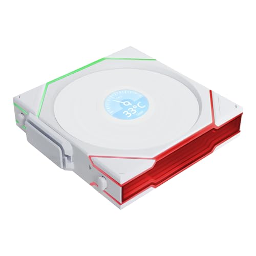 Lian Li UNI FAN TL Wireless LCD PC Lüfter 120mm RGB – Reverse Blade Gaming PC Lüfter Weiß | PWM Lüfter - 26 ARGB LEDs - bis 1.900 U/min - Stecksystem - hoher Airflow - Vibrationsarm - Leise von Lian Li
