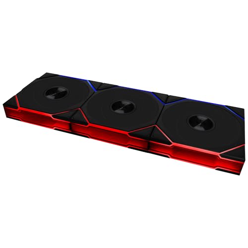 Lian Li UNI FAN TL Wireless PC Lüfter 120mm RGB – 3er Pack Gaming PC Lüfter Schwarz | PWM Lüfter - 26 ARGB LEDs - bis 2.600 U/min - Stecksystem - hoher Airflow - Vibrationsarm - Leise von Lian Li