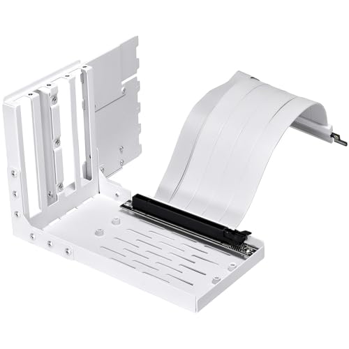 Lian Li VG4-4-V2W - Universelles Vertikales GPU-Kit, Grafikkartenhalterung mit 4 Slots, inkl. PCie 4.0 Riser Kabel, kompatibel mit den meisten ATX-Gehäusen - weiß Lian Li VG4-4-V2W - Universelles Vertikales GPU-Kit, Grafikkartenhalterung mit 4 Slots, inkl. PCie 4.0 Riser Kabel, kompatibel mit den meisten ATX-Gehäusen - weiß von Lian Li