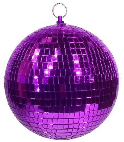 LiangTing 20,3 cm große Spiegel-Discokugel – Coole und lustige hängende Party-Discokugel für große Party-Dekorationen, Dekorieren (20,3 cm, lila) von LiangTing