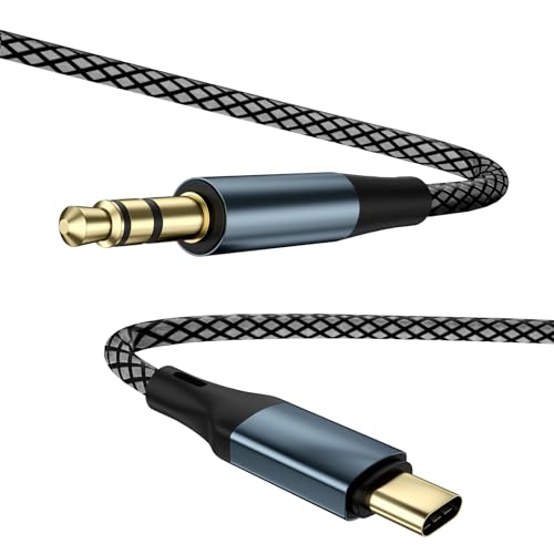 USB C auf 3,5mm Audio Hilfsbuchse Kabel, C-Typ Adapter auf 3,5mm Kopfhörer Stereo Kabelbahn Kabel, passend für Phone 15 Pro Max/15 Pro/15 Plus/15 für Pad Pro Sam-sung S23 S22 S21, Länge -3.3FT USB C auf 3,5mm Audio Hilfsbuchse Kabel, C-Typ Adapter auf 3,5mm Kopfhörer Stereo Kabelbahn Kabel, passend für Phone 15 Pro Max/15 Pro/15 Plus/15 für Pad Pro Sam-sung S23 S22 S21, Länge -3.3FT von Liaoan Weiyu