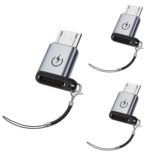 Liaoan Weiyu USB C auf Micro USB Adapter, 3-Pack Unterstützung 18W Schnellladung, geeignet für USB C Buchse auf Micro Stecker Adapter, Nicht geeignet für Kopfhörer Liaoan Weiyu USB C auf Micro USB Adapter, 3-Pack Unterstützung 18W Schnellladung, geeignet für USB C Buchse auf Micro Stecker Adapter, Nicht geeignet für Kopfhörer von Liaoan Weiyu