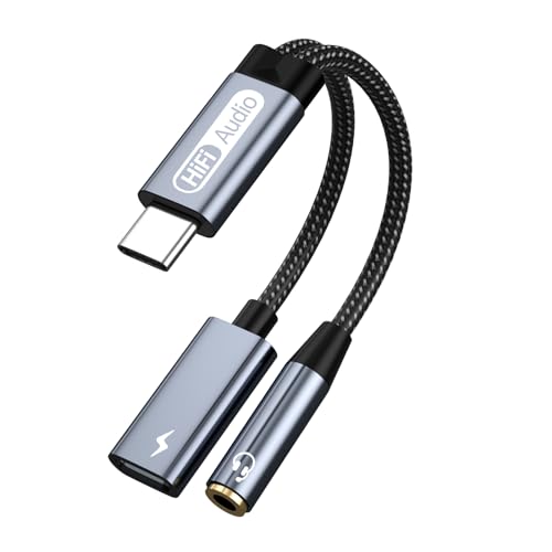 Liaoan USB C auf 3,5mm Kopfhörer und Ladeadapter, 2-in-1 USB C auf 3,5mm weiblicher Kopf und USB C Ladeanschluss, Schnellladung, geeignet für Phone15 Pro Max Plus, S21 S22 S23 S24 Ultra, Note 20. Liaoan USB C auf 3,5mm Kopfhörer und Ladeadapter, 2-in-1 USB C auf 3,5mm weiblicher Kopf und USB C Ladeanschluss, Schnellladung, geeignet für Phone15 Pro Max Plus, S21 S22 S23 S24 Ultra, Note 20. von Liaoan