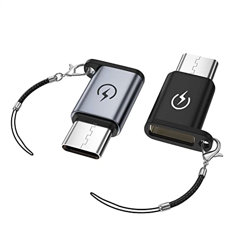 Liaoan USB-C auf lig-htn-ing-Adapter, unterstützt PD-Schnellladung, passend für USB-C-Stecker auf iOS-Buchsenadapter (2 Stück), unterstützt Keine Kopfhörer von Liaoan